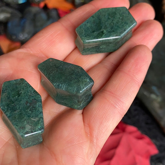LAST Moss agate coffin