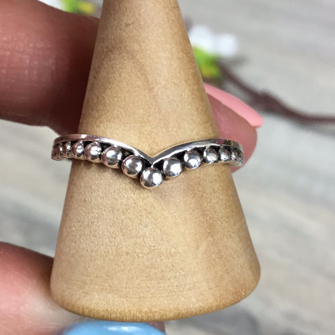 Mandala Chevron 925 Sterling Silver Ring