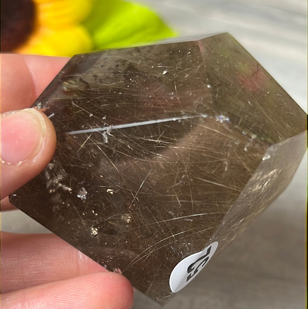 Smoky Rutile Rutilated Quartz Freeform AA Grade