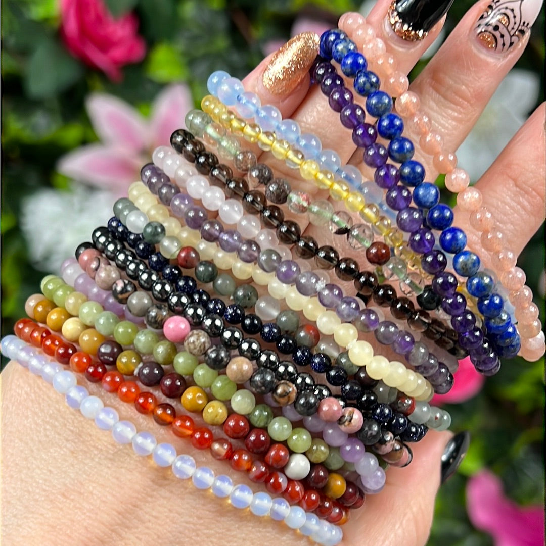 4mm Delicate Bead Bracelet 7” - Standard size