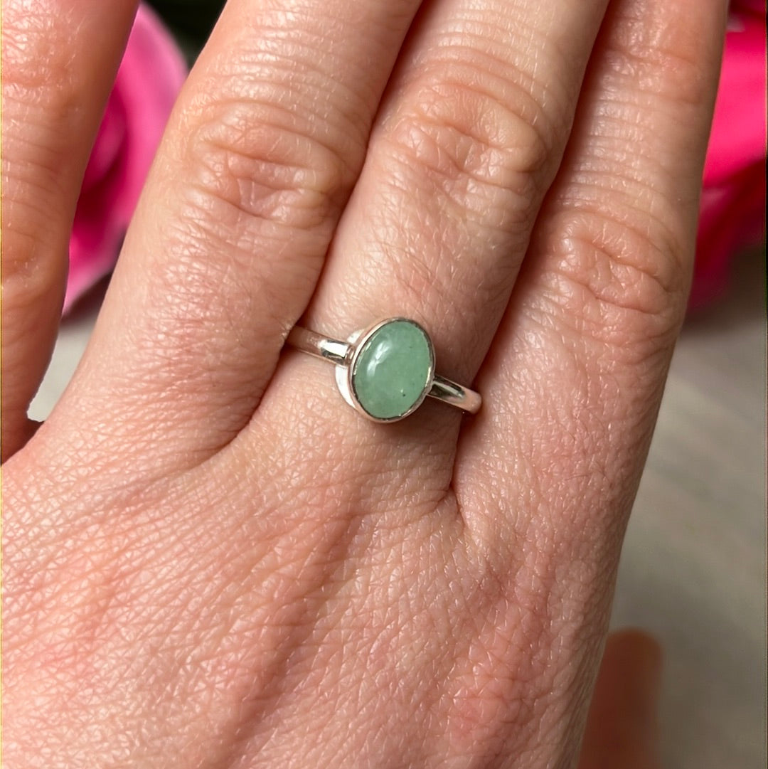 Colombian Emerald SUPER RARE 925 Sterling Silver Ring - Size N 1/2