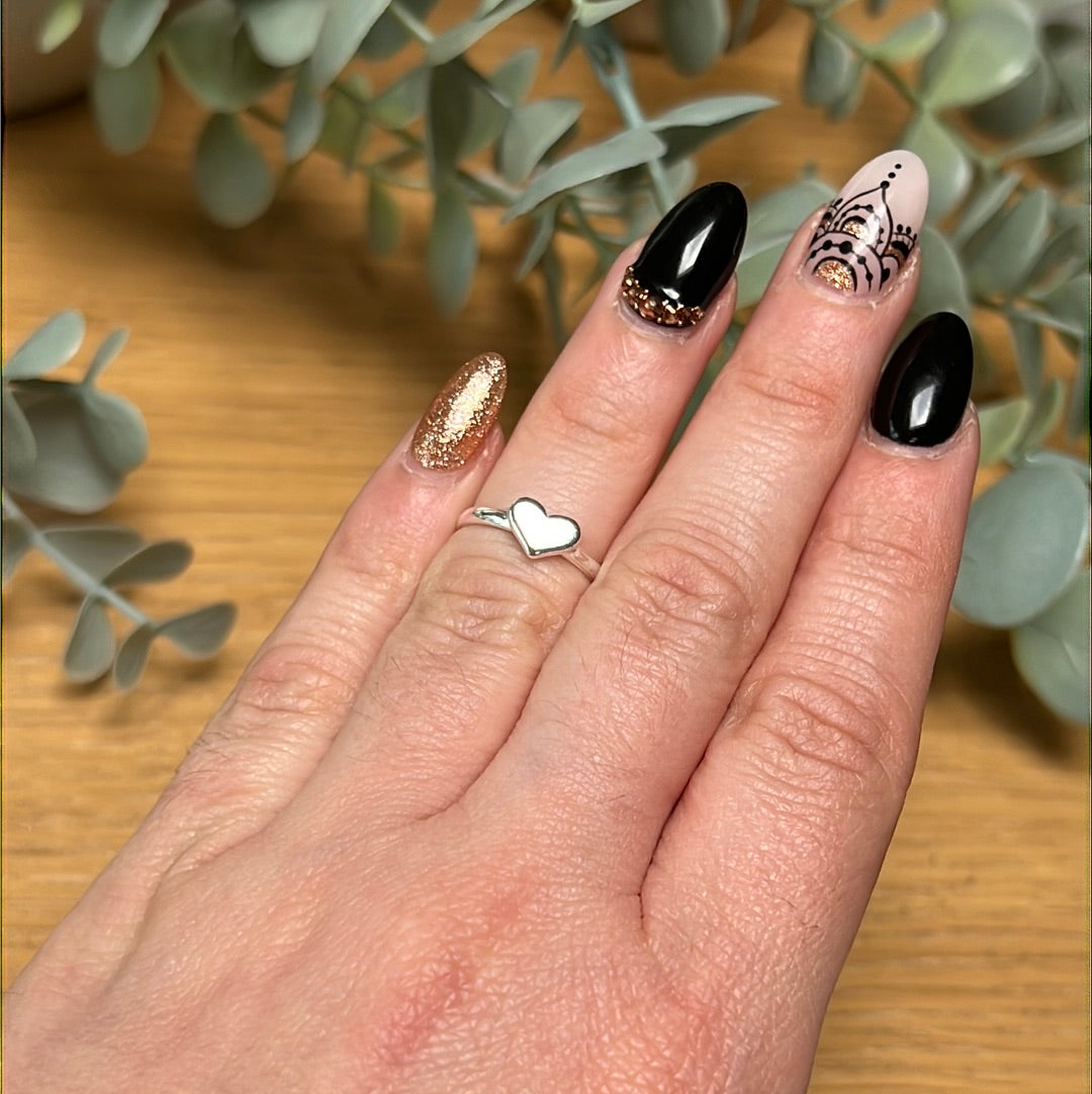 Heart - Mini Iddy Diddy - ( child / toe ) Adjustable 925 Sterling Silver Ring