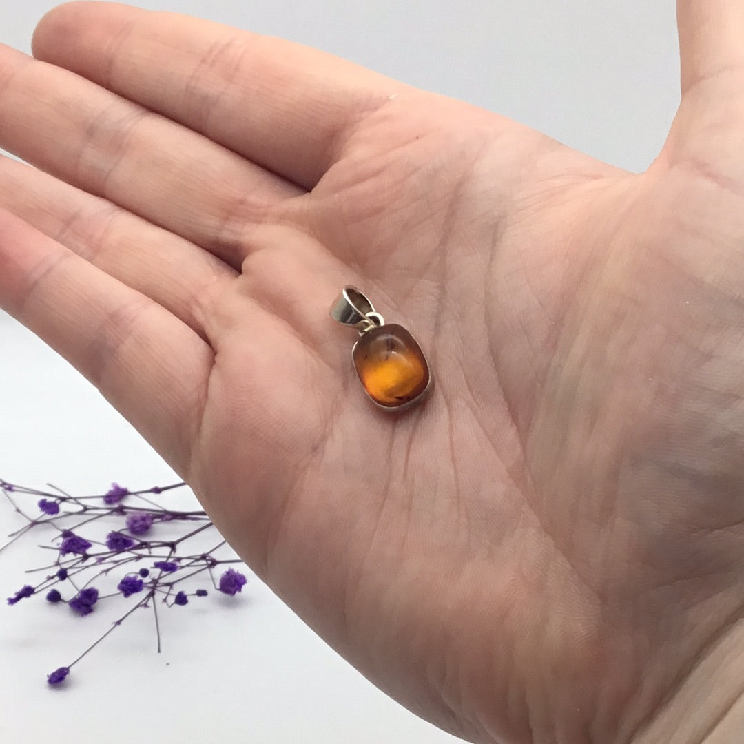 Amber 925 Sterling Silver Pendant