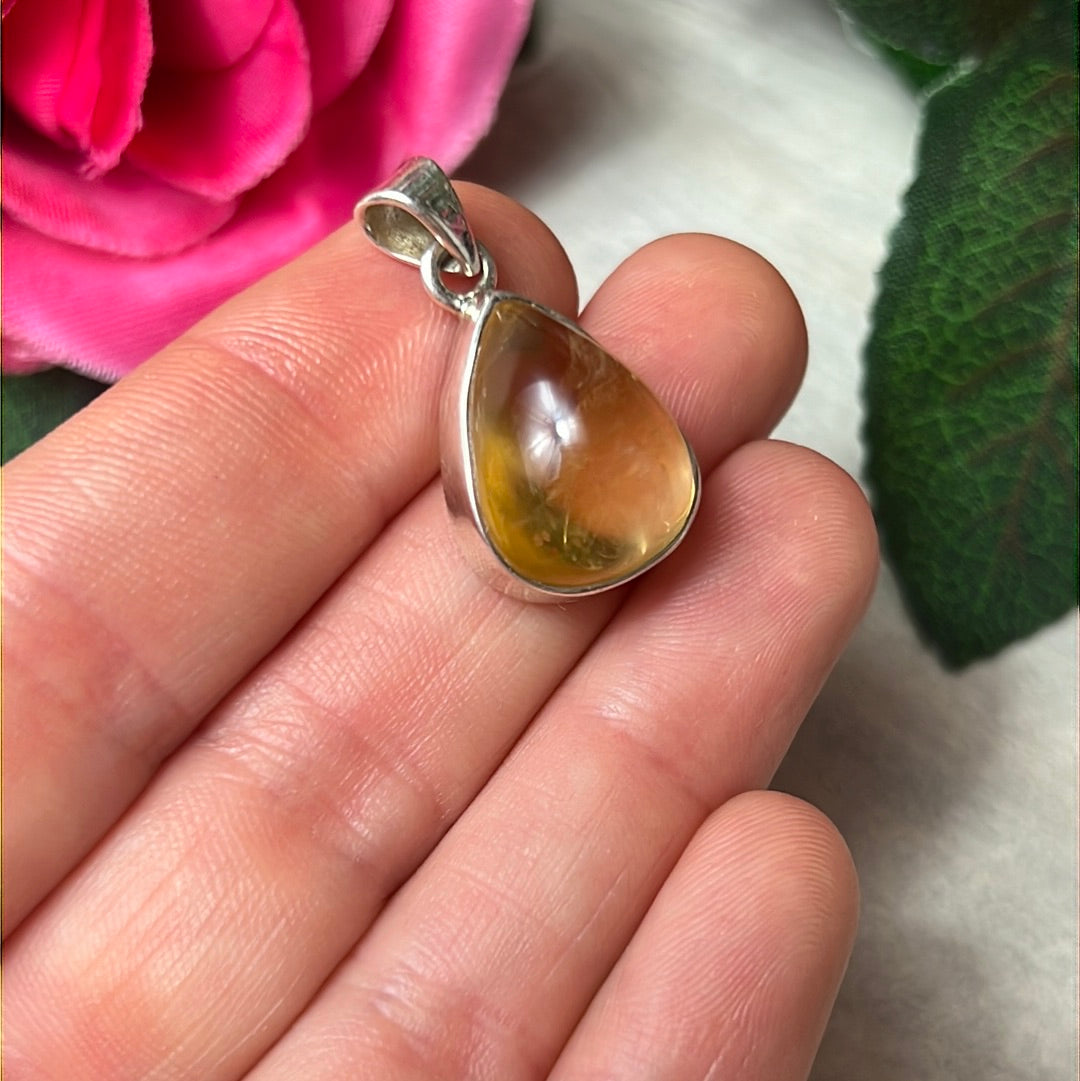 Citrine 925 Sterling Silver Pendant