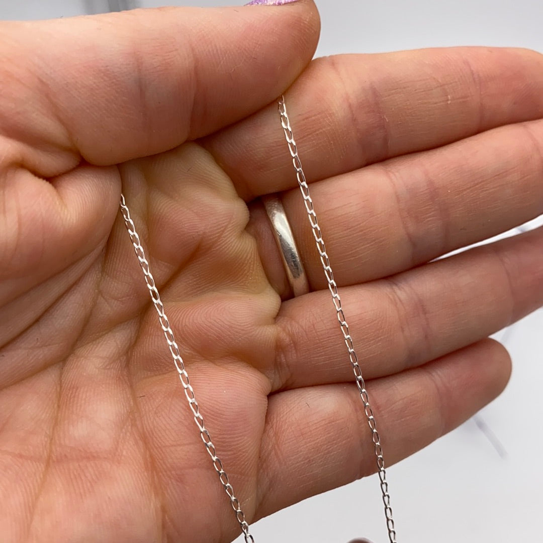 Curb 1mm Chain - Sterling Silver 925