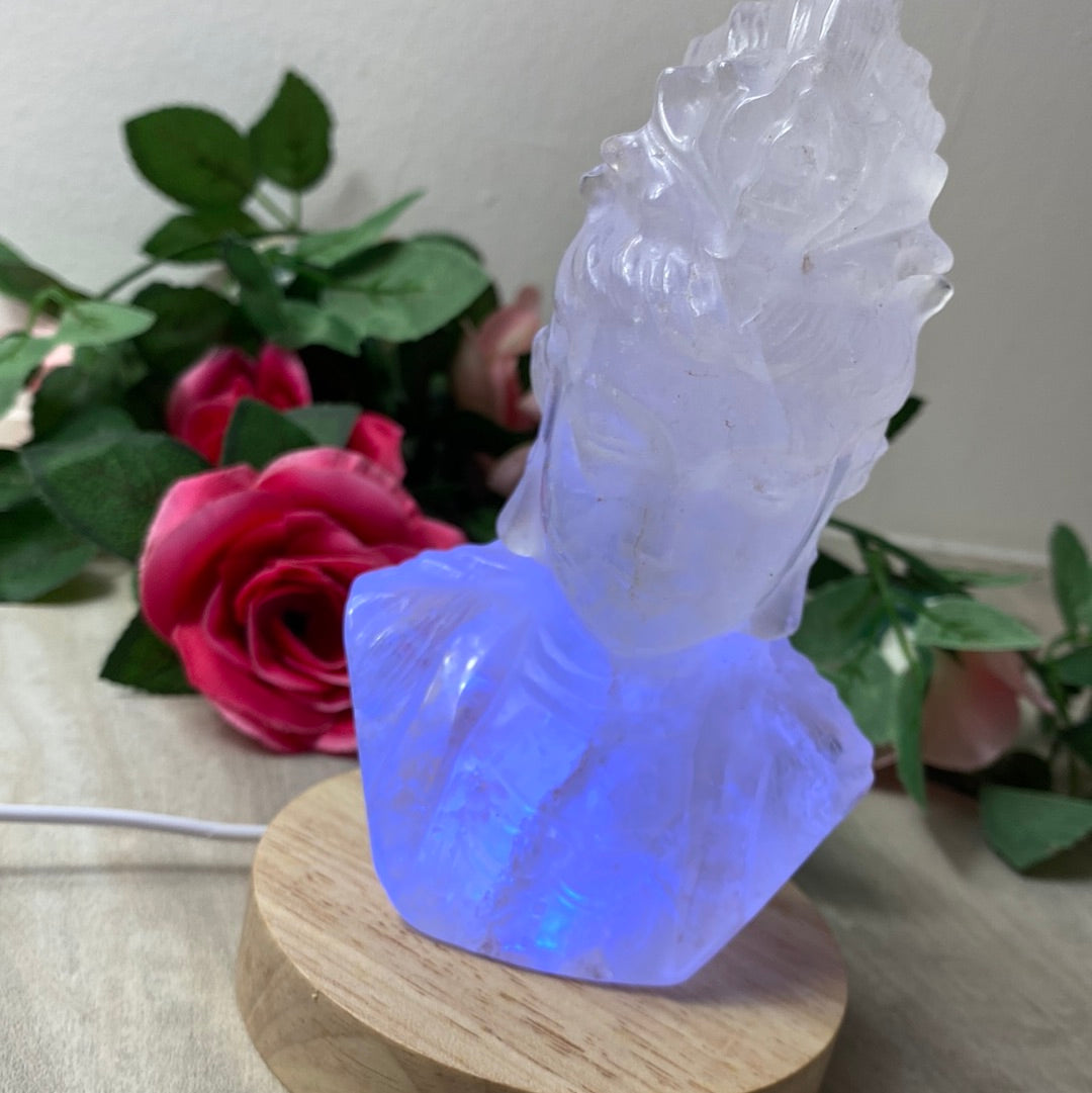 Wood Multicoloured Light base lamp stand - USB 10cm