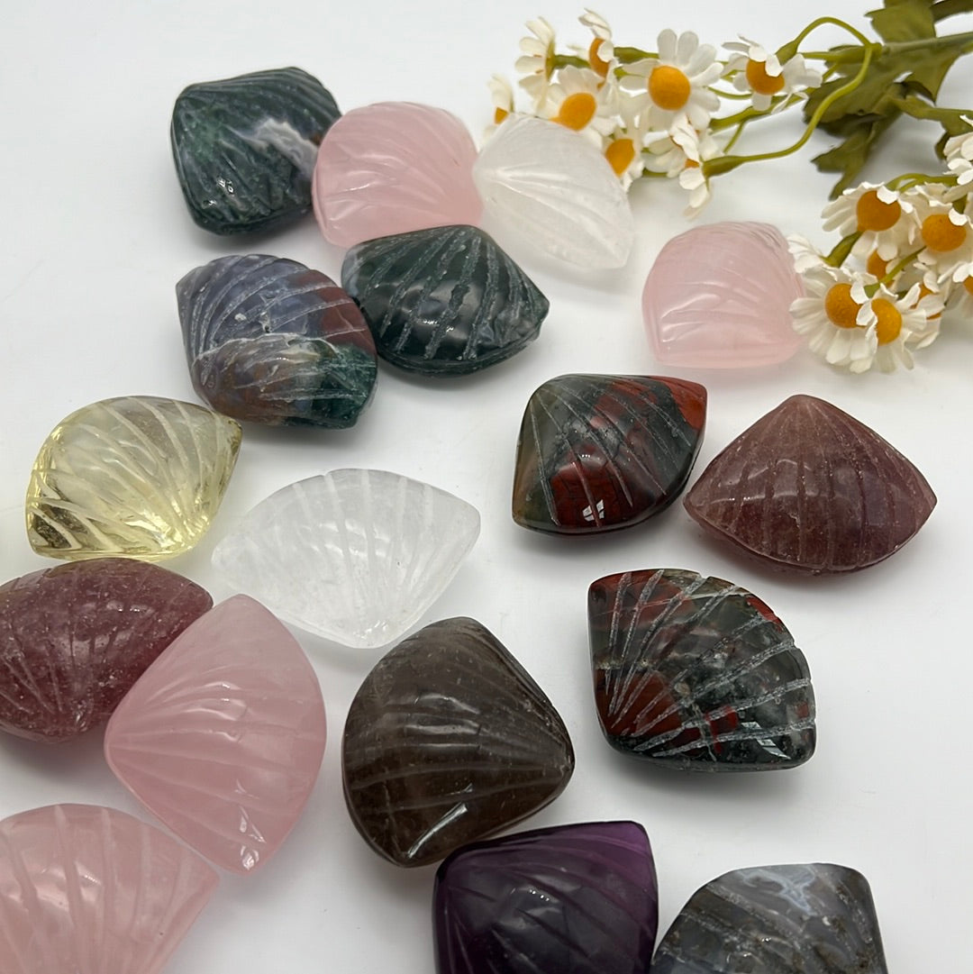 Handmade Crystal Shell ( water safe )