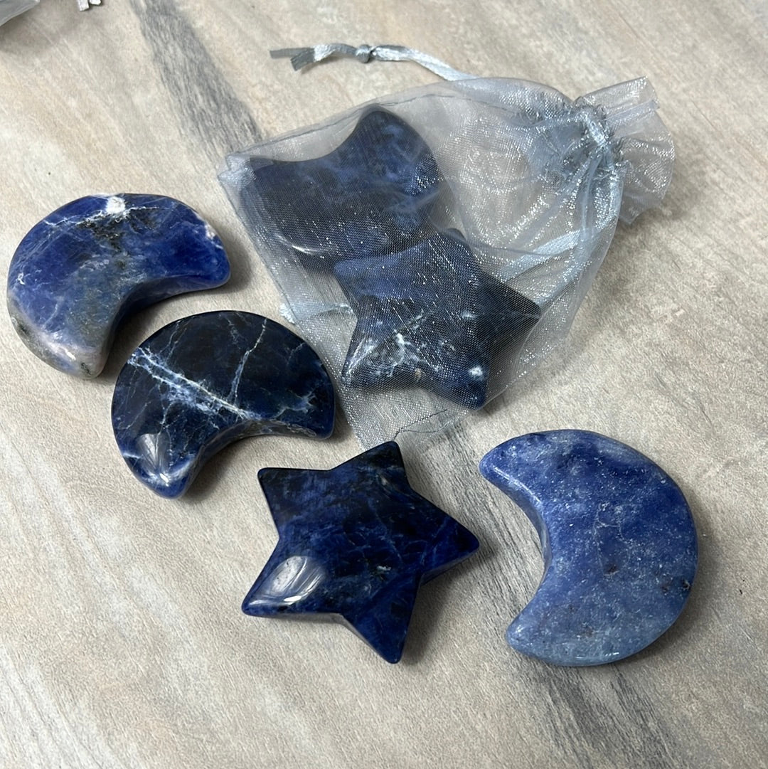 Sodalite Puff Chunky Star Moon