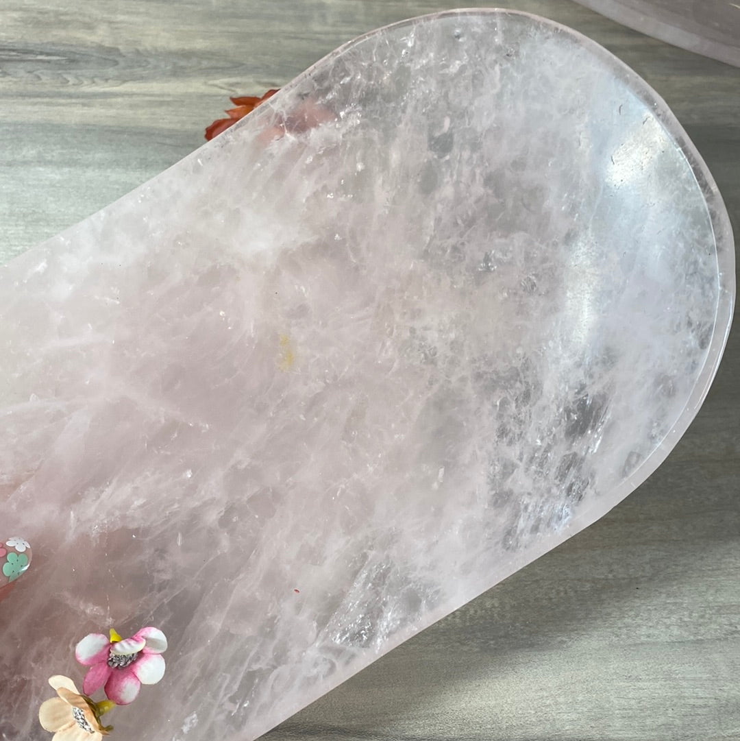 XL Rose Quartz Luxury Charging Dish Bowl - Unique to Startherapease