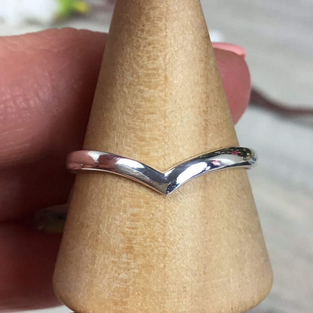 Wishbone 925 Sterling Silver Stacker Ring