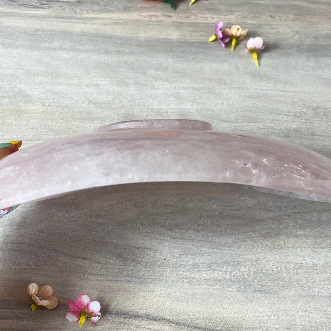 XL Rose Quartz Luxury Charging Dish Bowl - Unique to Startherapease