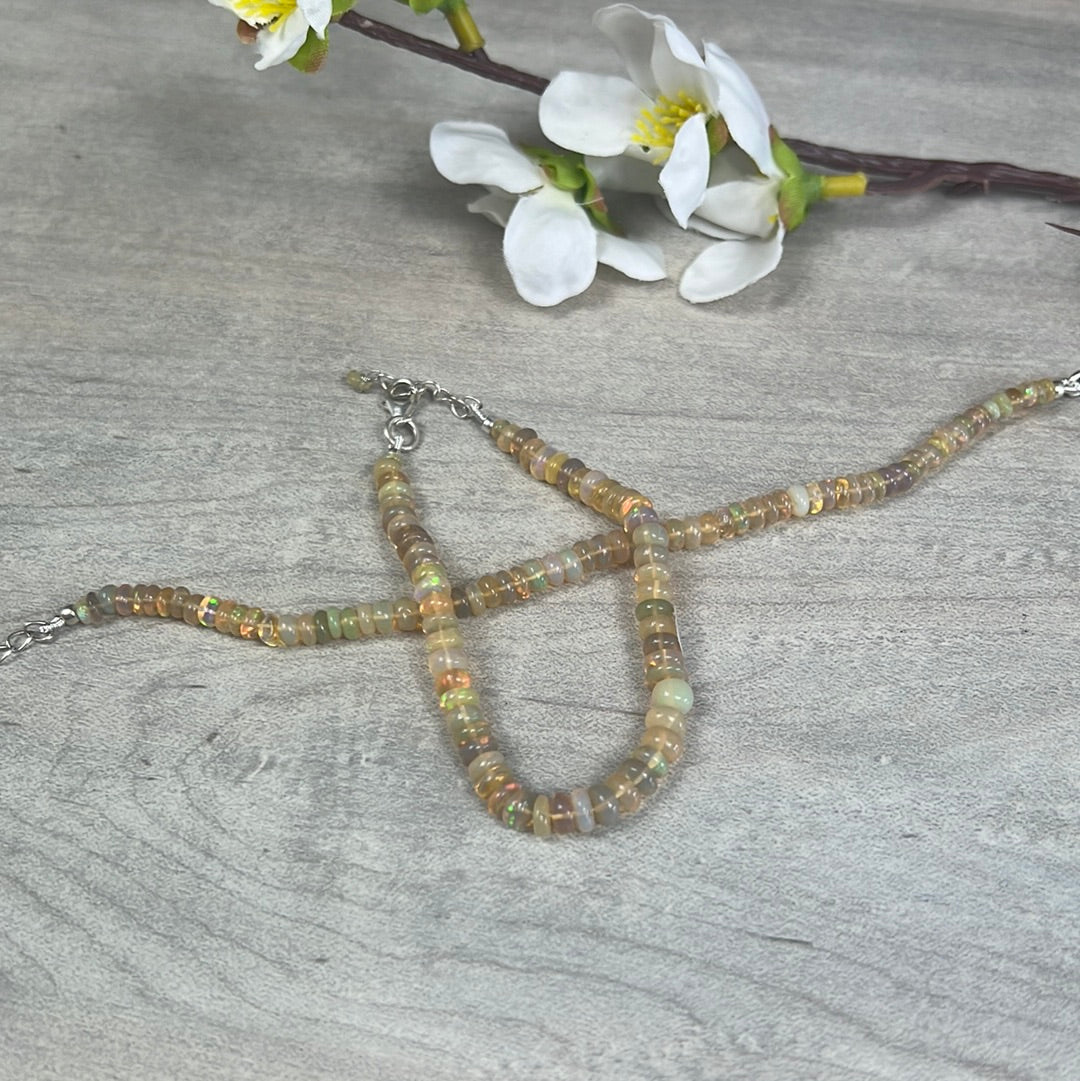 Ethiopian Opal Bracelet Sterling Silver 925