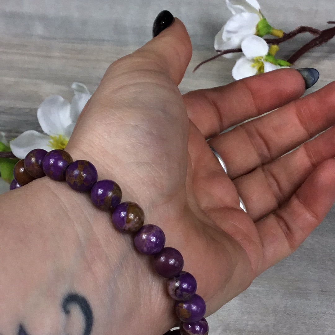 Phosphosiderite - 8mm Bead Bracelet