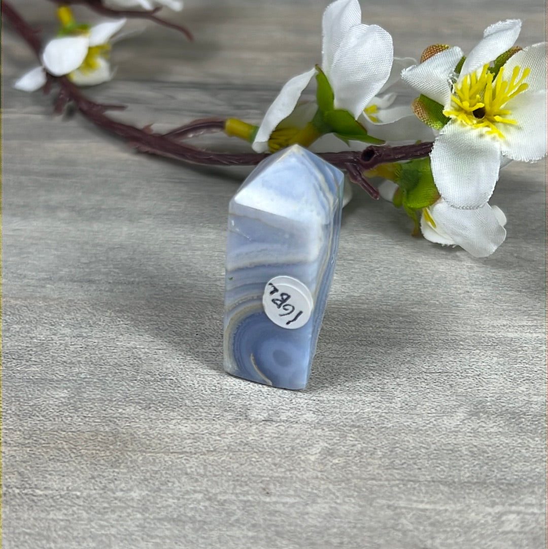 Small Blue Lace Agate obelisk Tower Point
