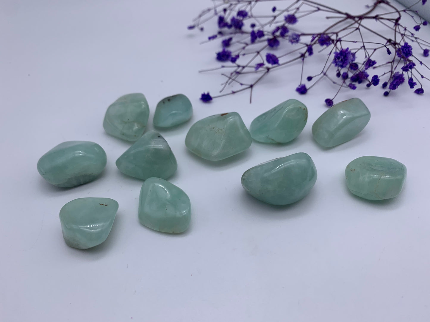 Prehnite polished tumble tumblestone