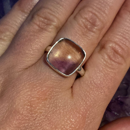 Ametrine 925 Sterling Silver Ring -  Size Q 1/2 - R