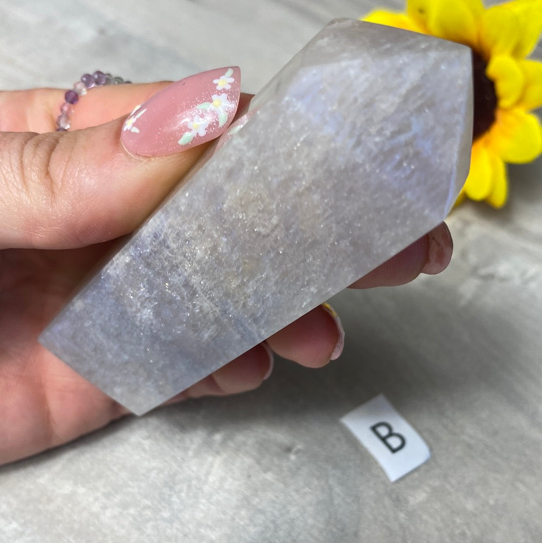 Belomorite - Cream Moonstone and Sunstone Towers