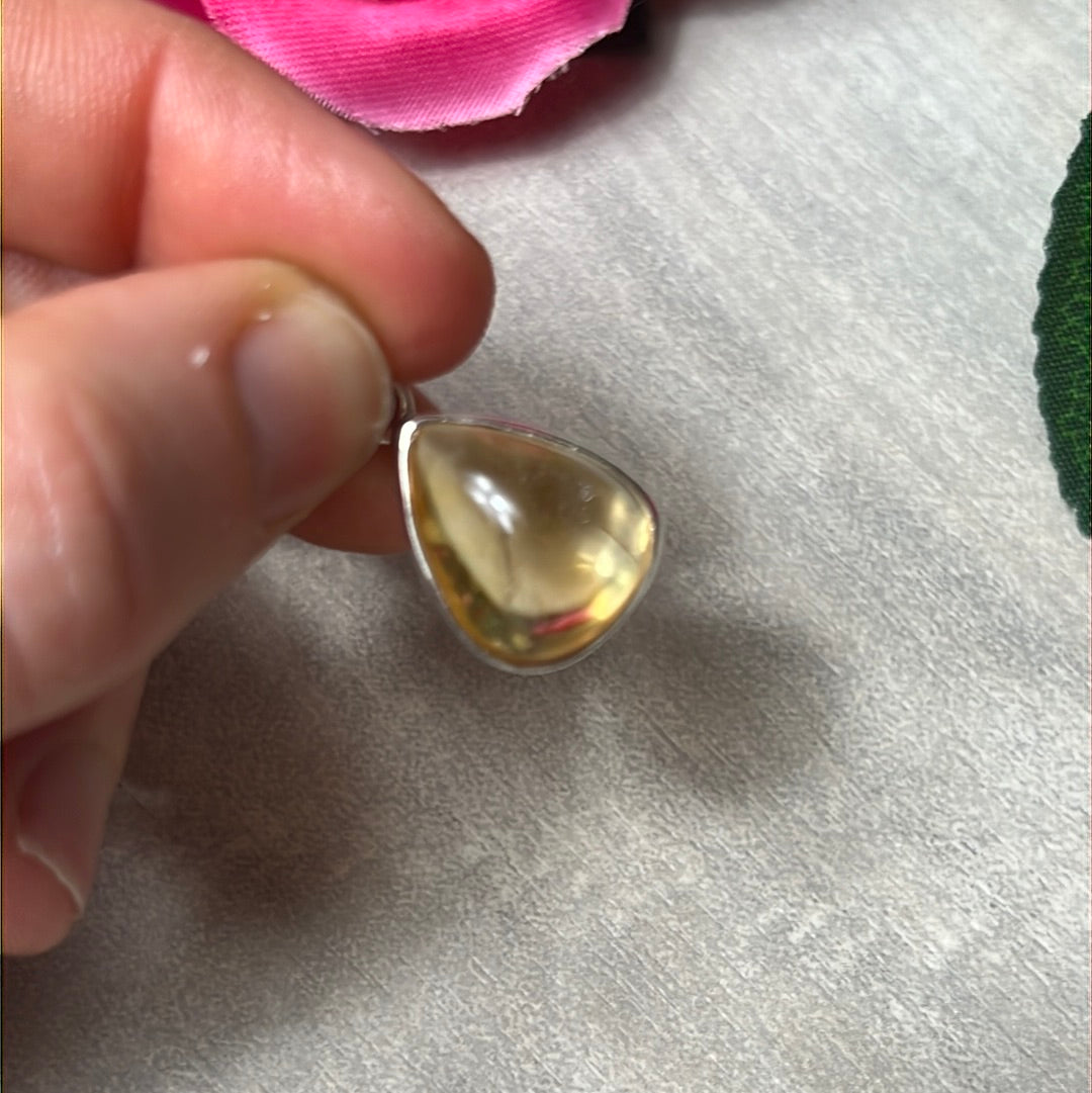 Citrine 925 Sterling Silver Pendant