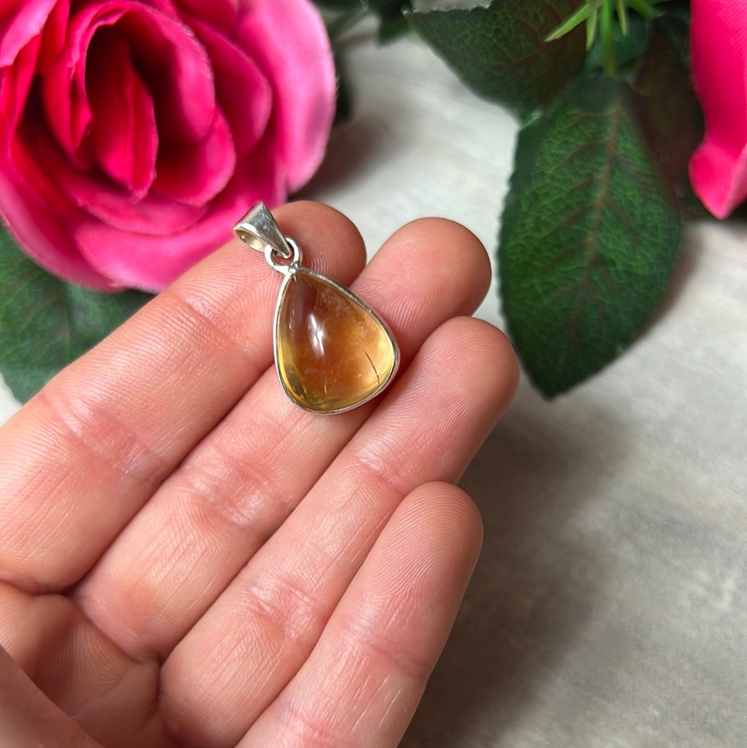 Citrine 925 Sterling Silver Pendant