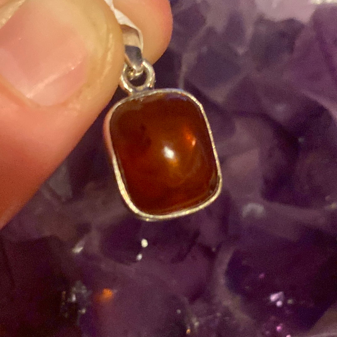 Amber 925 Sterling Silver Pendant