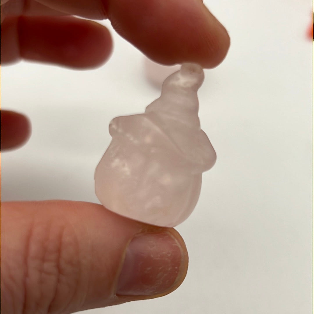 Mini Rose Quartz Pumpkin