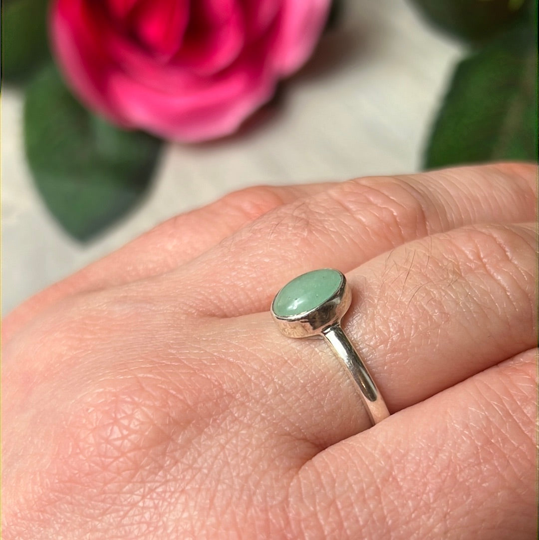 Colombian Emerald SUPER RARE 925 Sterling Silver Ring - Size N 1/2