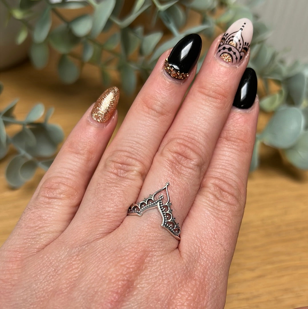 Crown delicate 925 Sterling Silver Ring