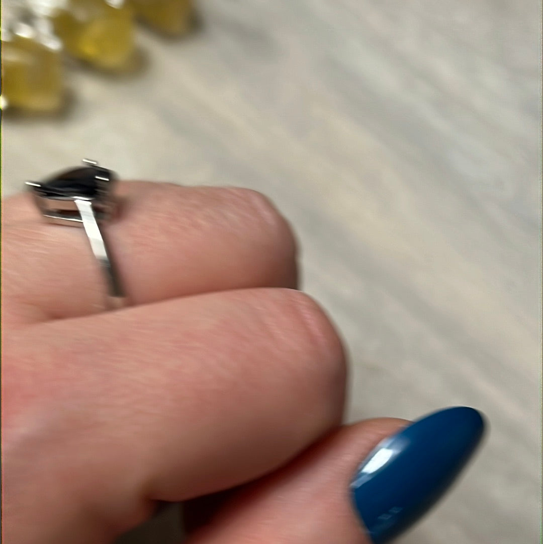 Sapphire AA GRADE 925 Sterling Silver Ring - Size Q