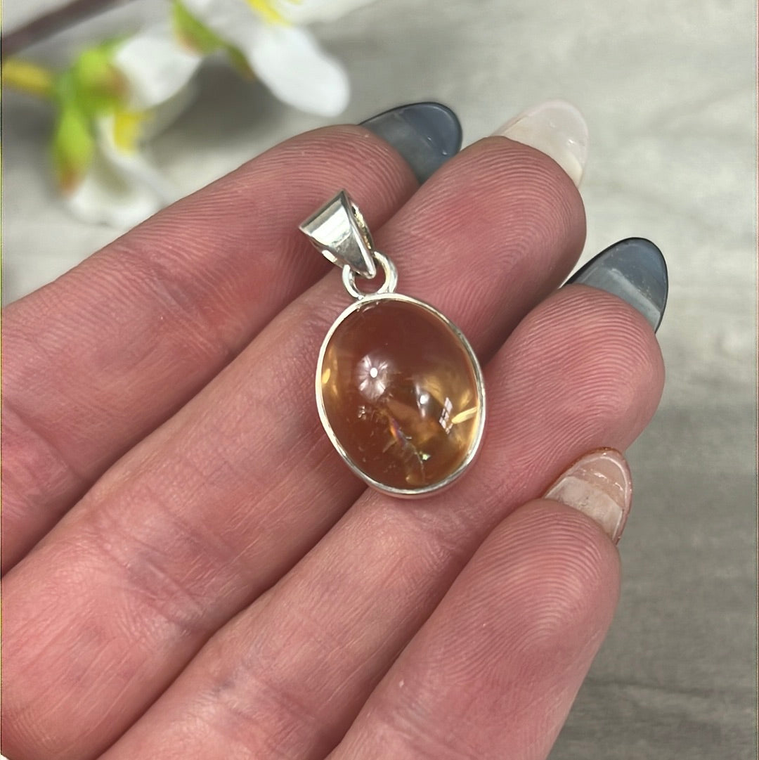 Citrine 925 Sterling Silver Pendant