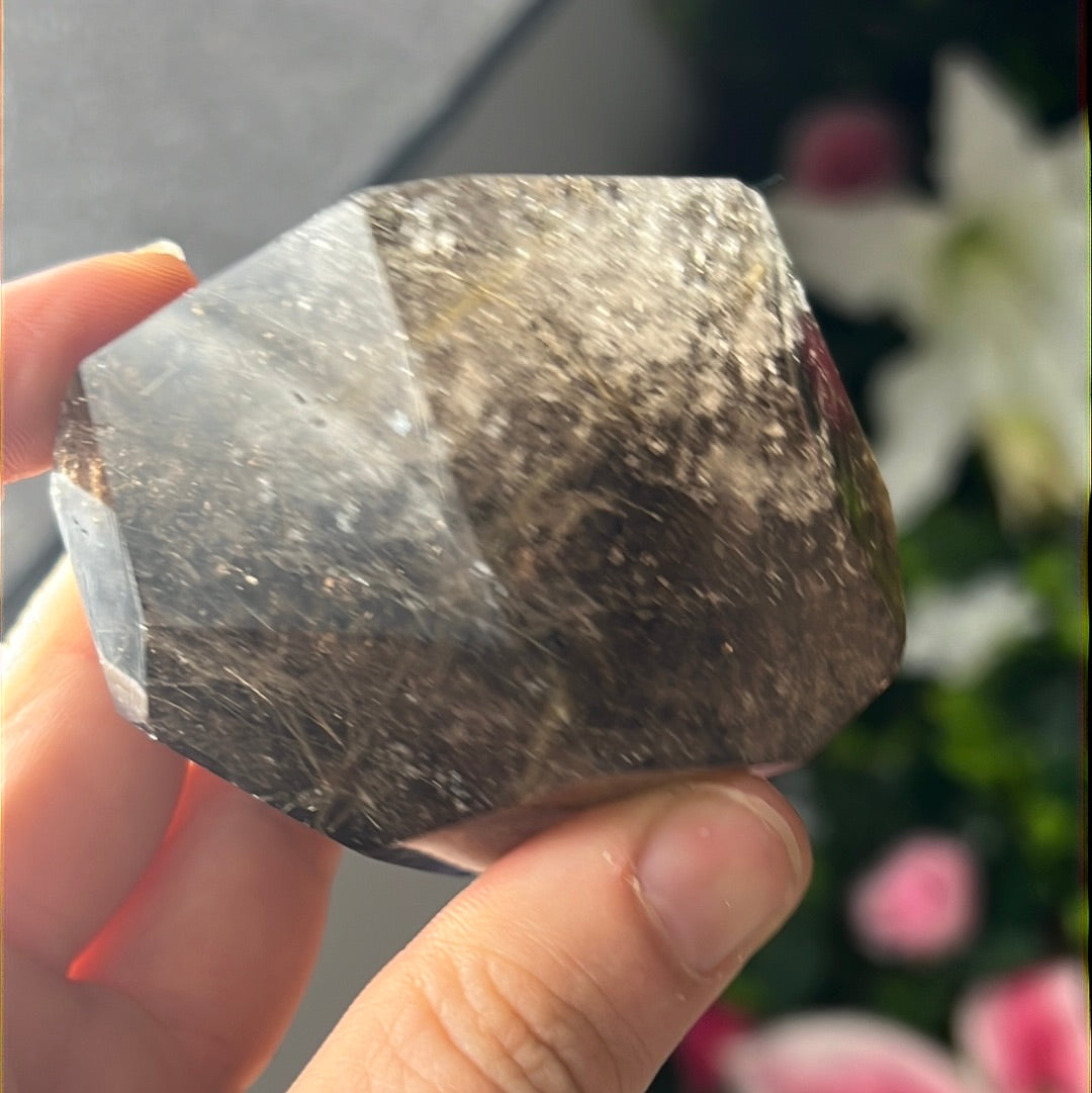 Smoky Rutile Rutilated Quartz Freeform A Grade