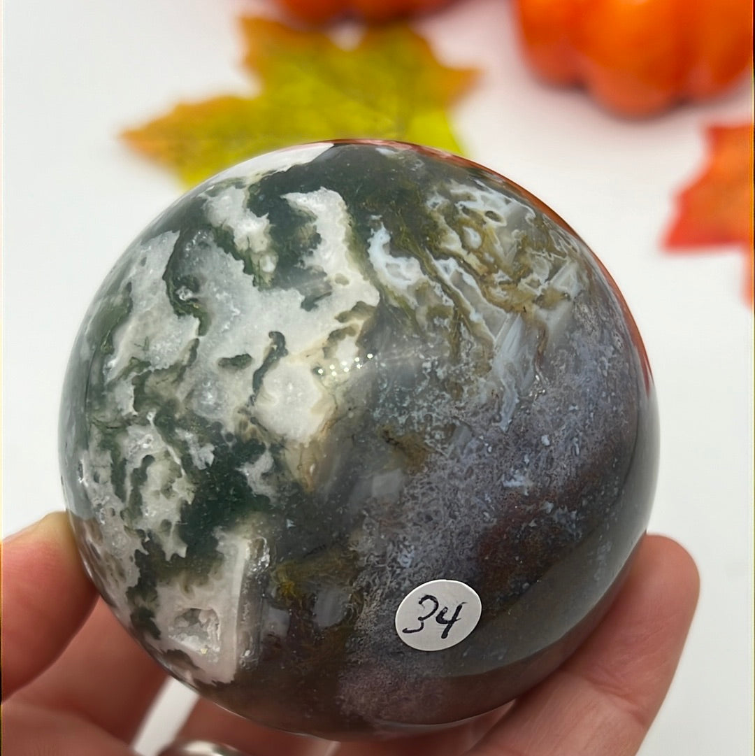 Moss Agate Sphere 60mm