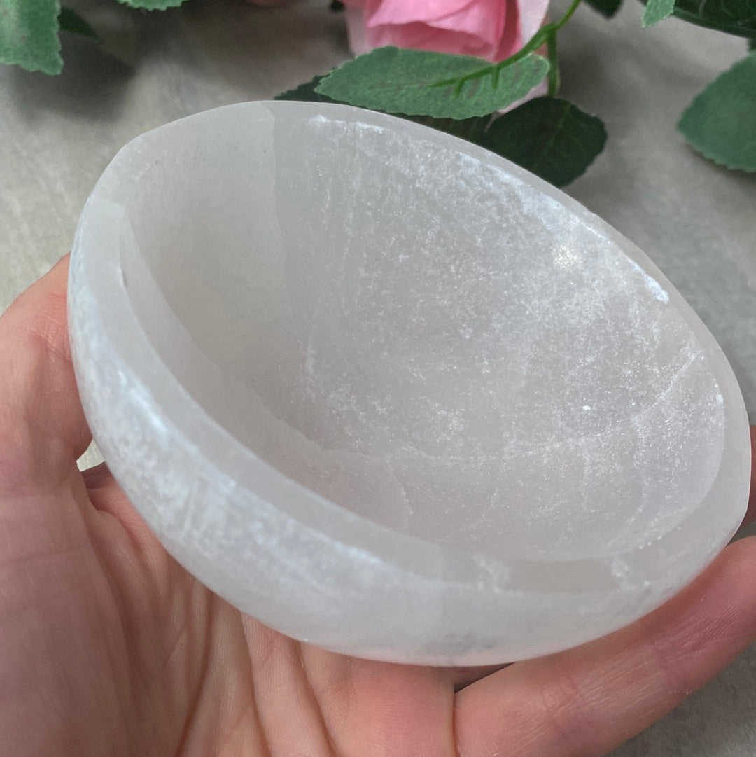 Round Selenite Charging Bowl