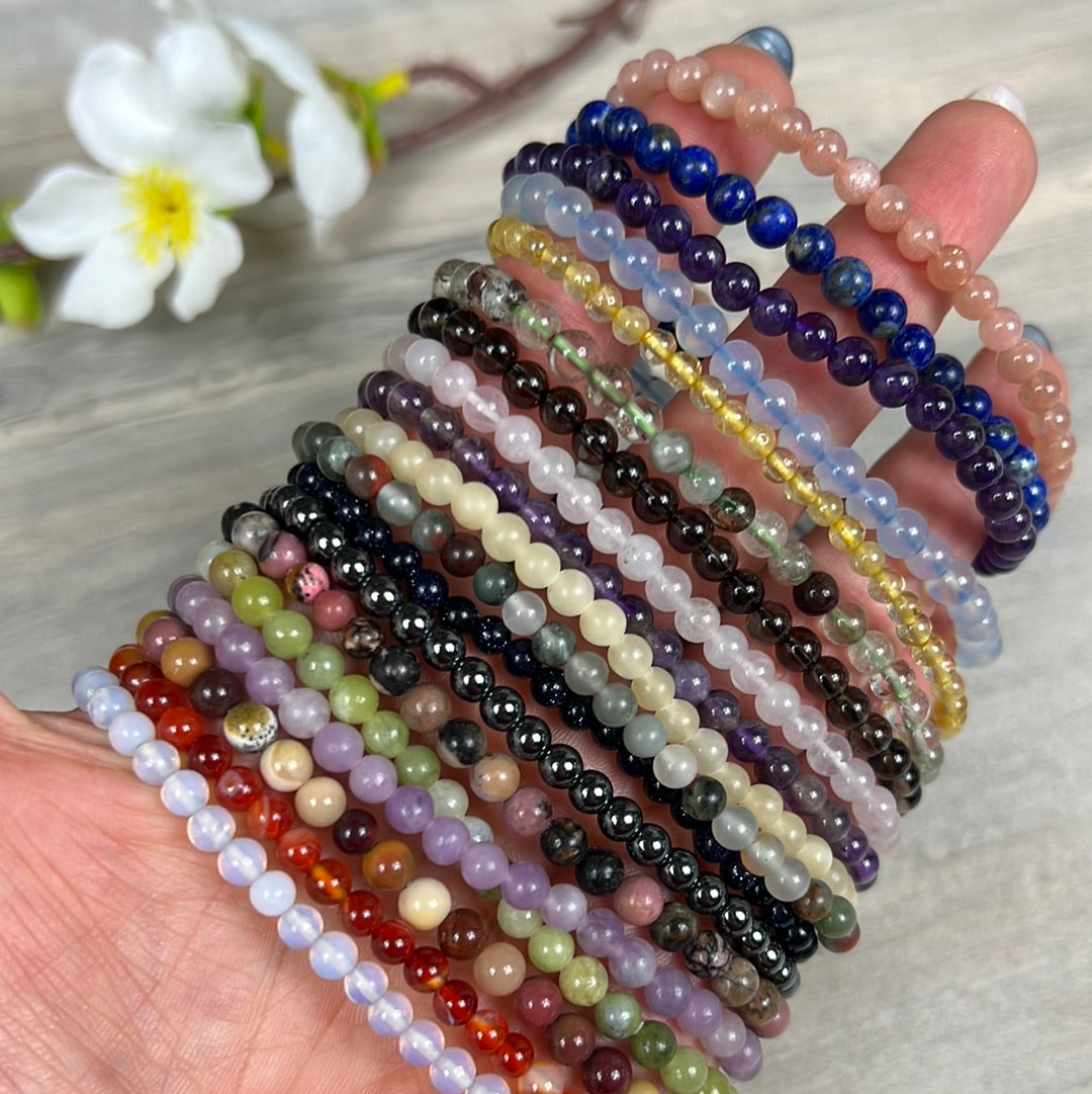 4mm Delicate Bead Bracelet 7” - Standard size