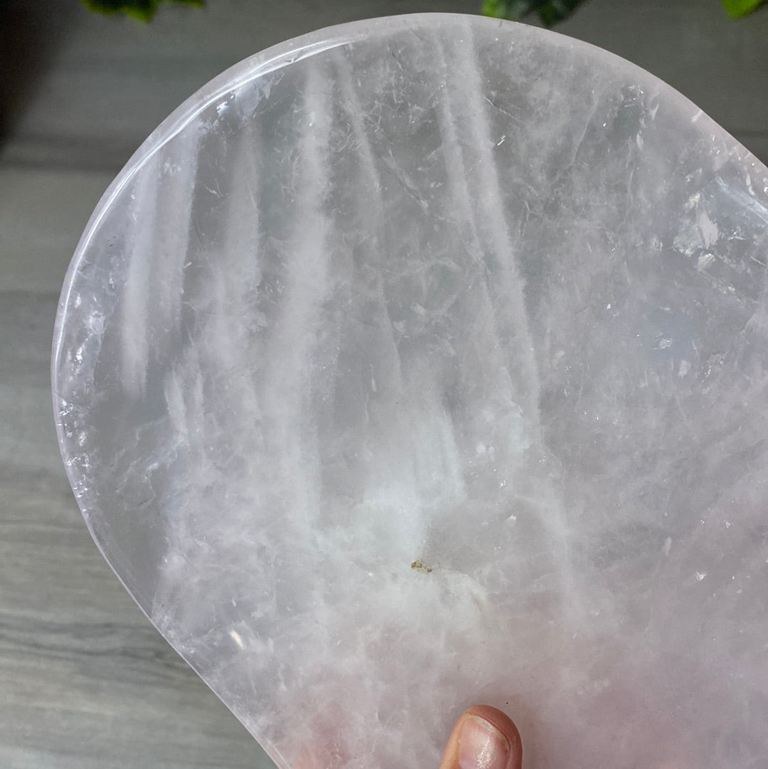 XL Rose Quartz Luxury Charging Dish Bowl - Platter