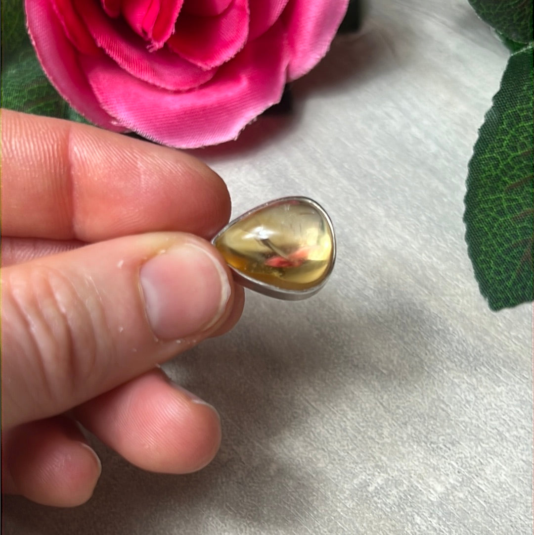 Citrine 925 Sterling Silver Pendant