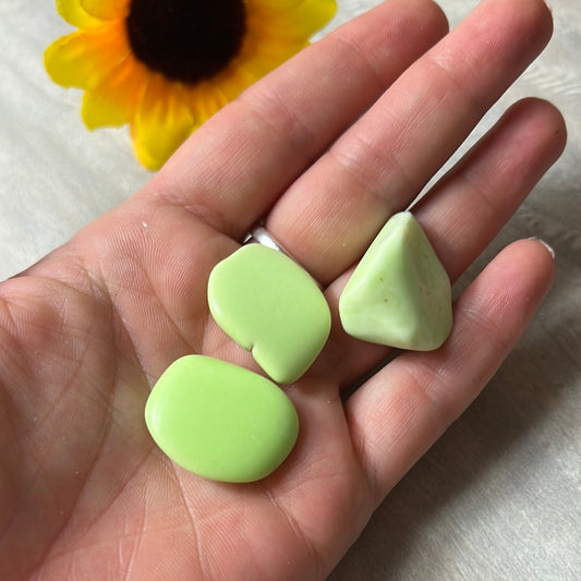 Citron Lemon Chrysoprase Tumblestone