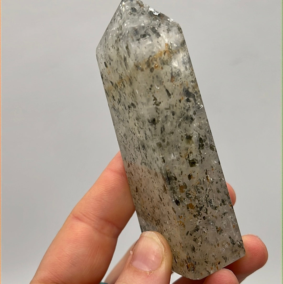 Pitaya Quartz (dragonfruit) Obelisk Tower