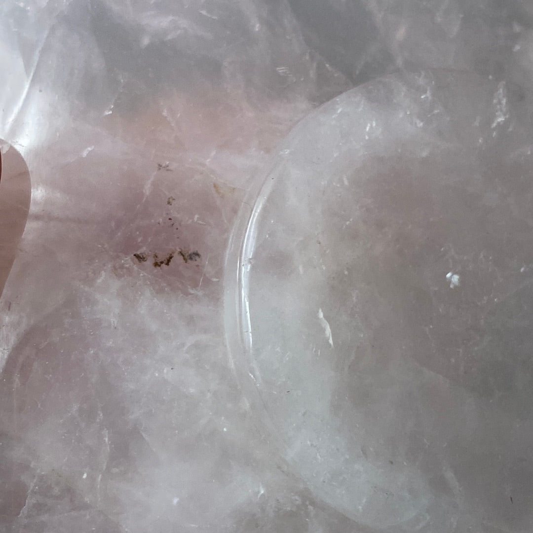XL Rose Quartz Luxury Charging Dish Bowl - Platter