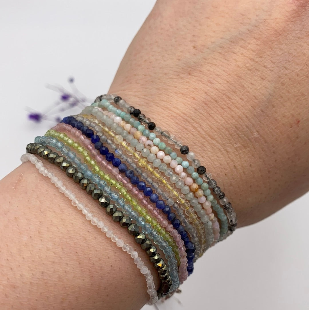 2mm Delicate - 925 Sterling Silver Facet Bracelets - Adjustable