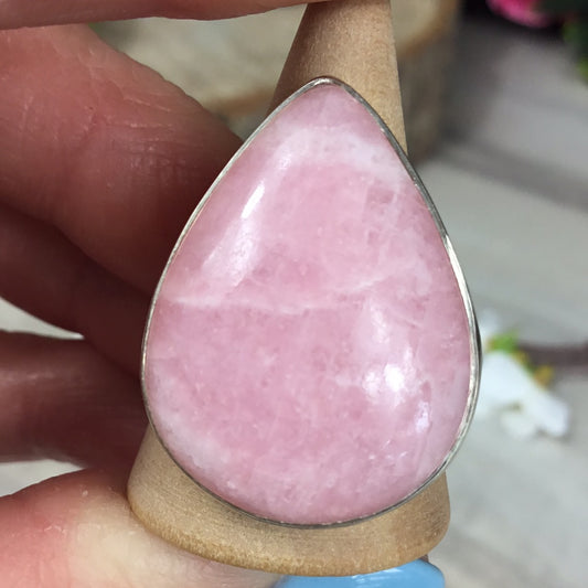 Petalite 925 Silver Ring - Size R 1/2 - S