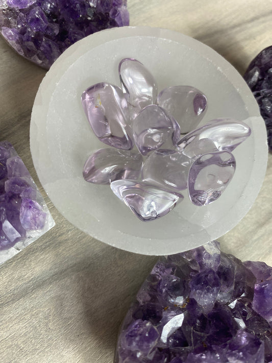 Rose de France - Lilac Amethyst RARE tumble tumblestone