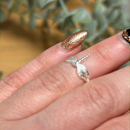 Dragonfly - Mini Iddy Diddy - ( child / toe ) Adjustable 925 Ring