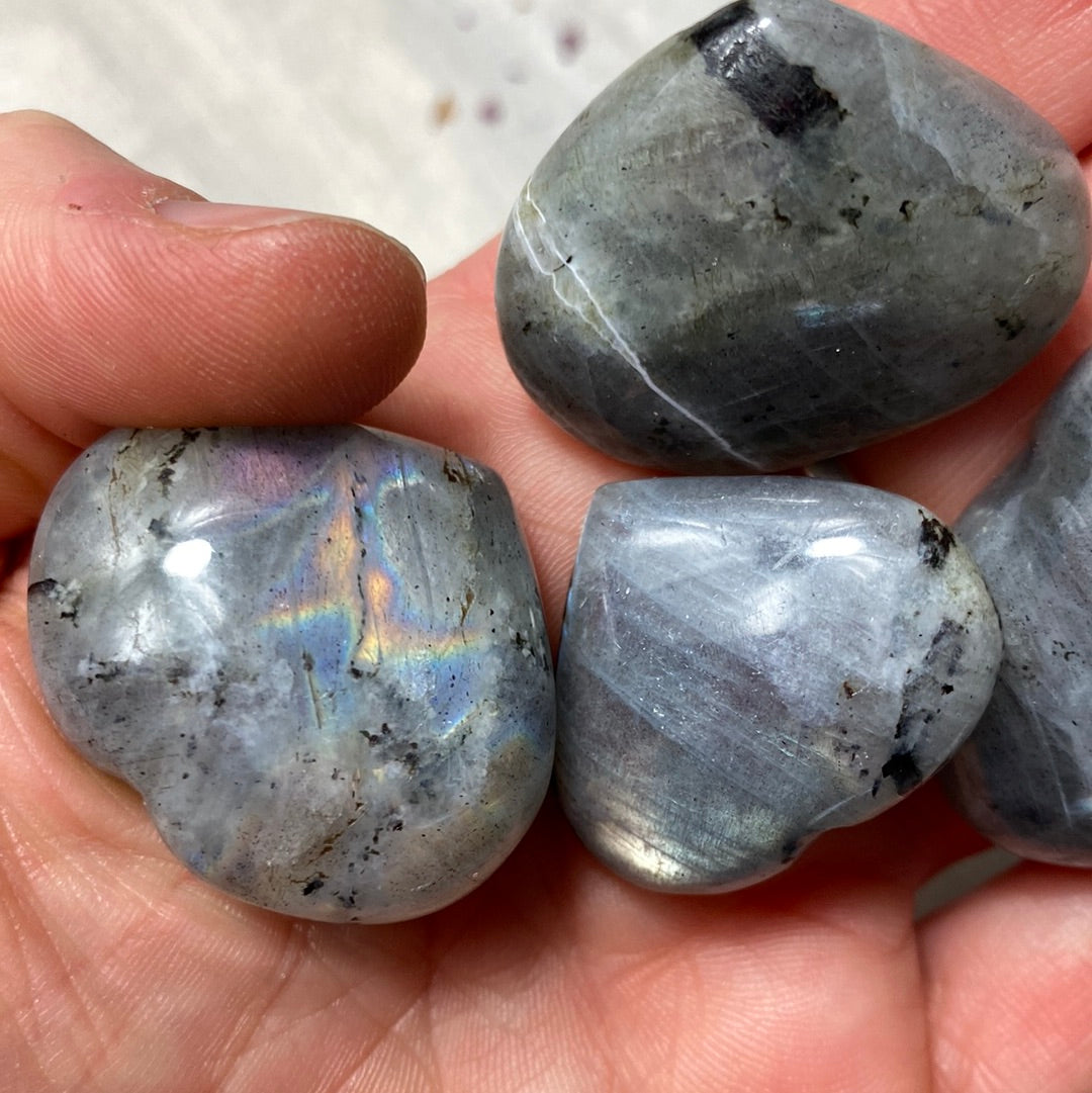 Purple Labradorite Flashy Heart