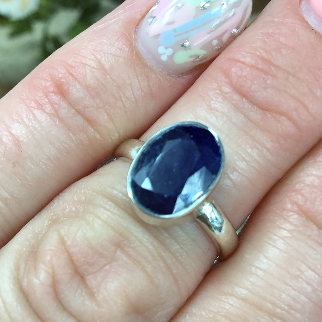 Sapphire 925 Sterling Silver Ring - Size L 1/2