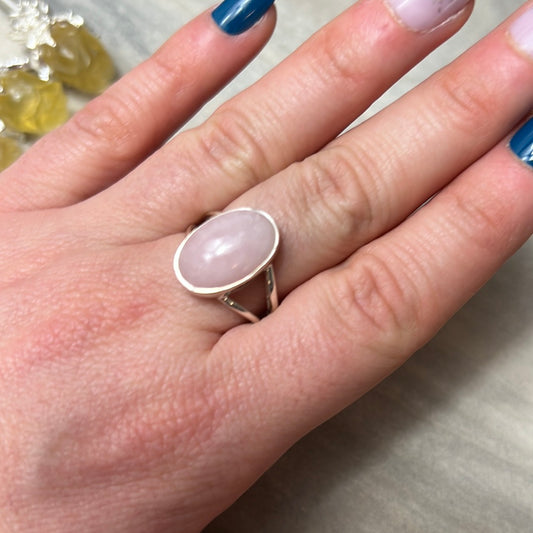 Petalite 925 Silver Ring - Size Q