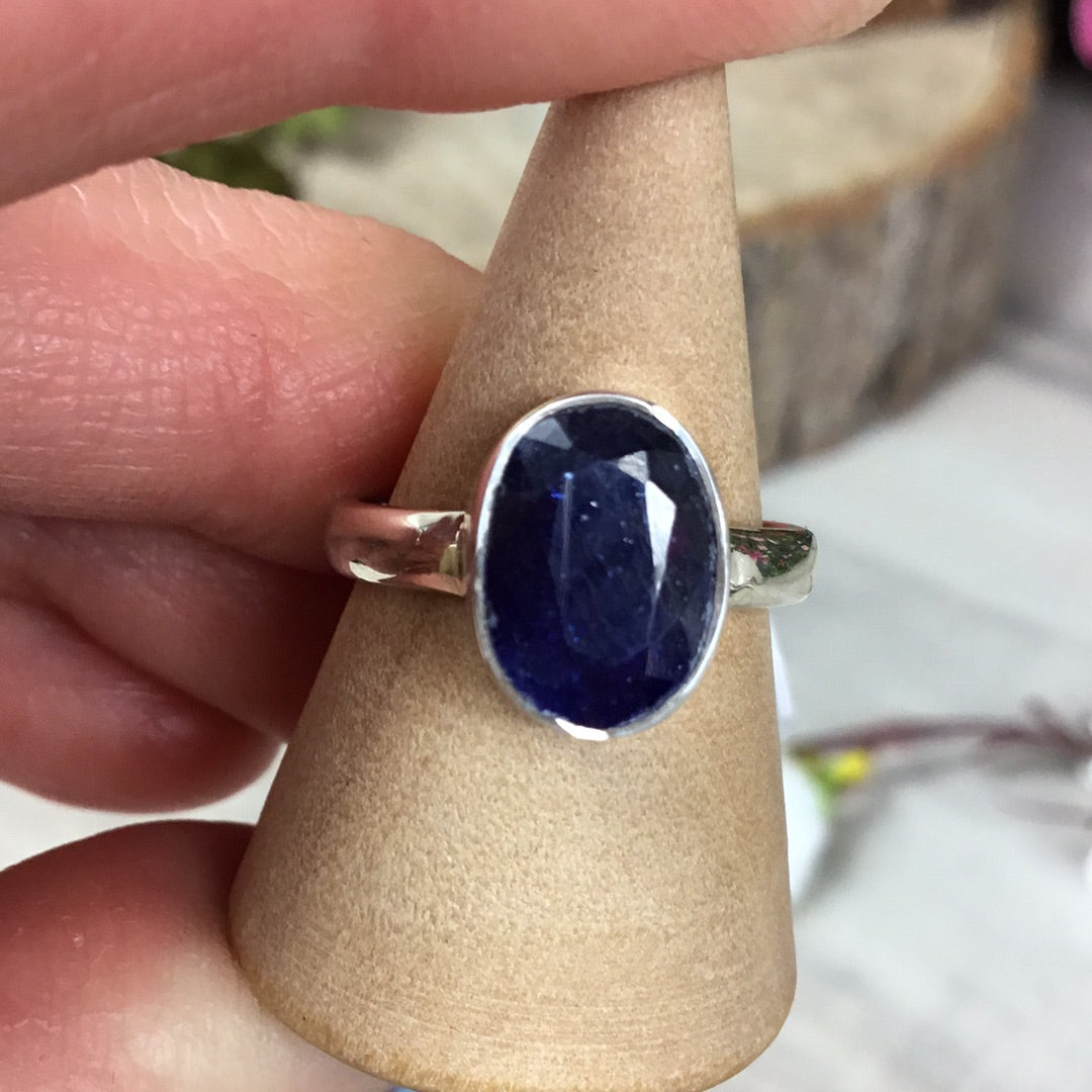 Sapphire 925 Sterling Silver Ring - Size L 1/2