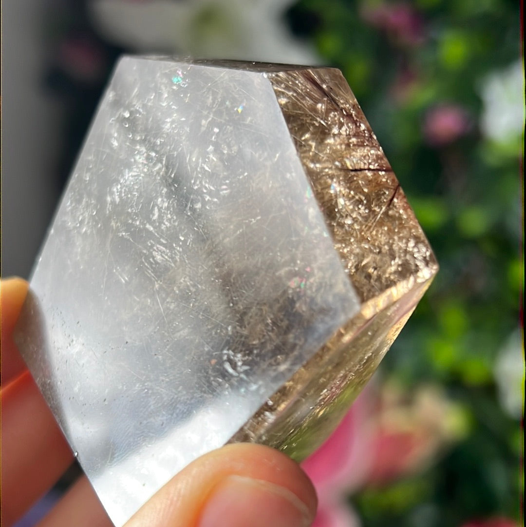 Smoky Rutile Rutilated Quartz Freeform AA Grade