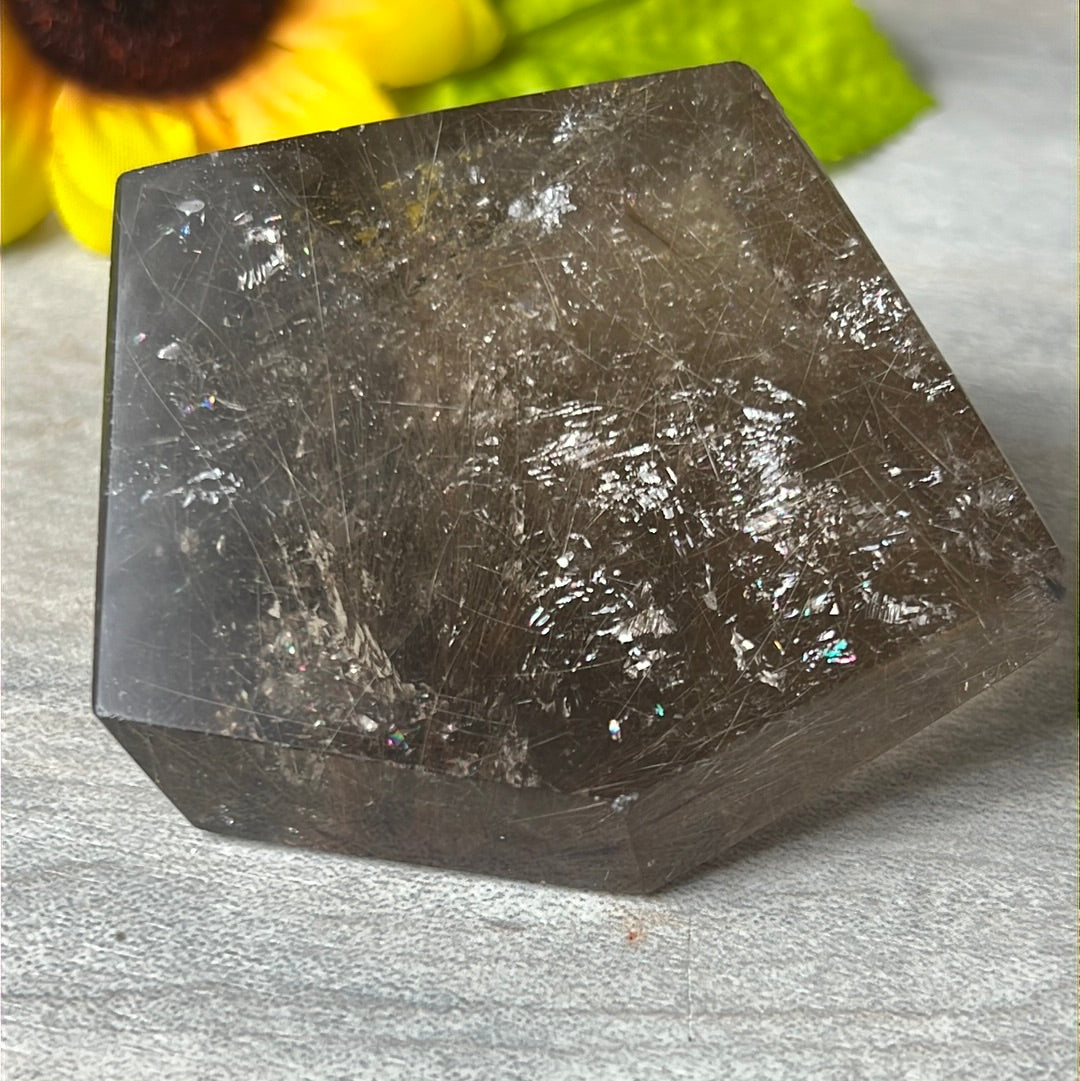 Smoky Rutile Rutilated Quartz Freeform AA Grade