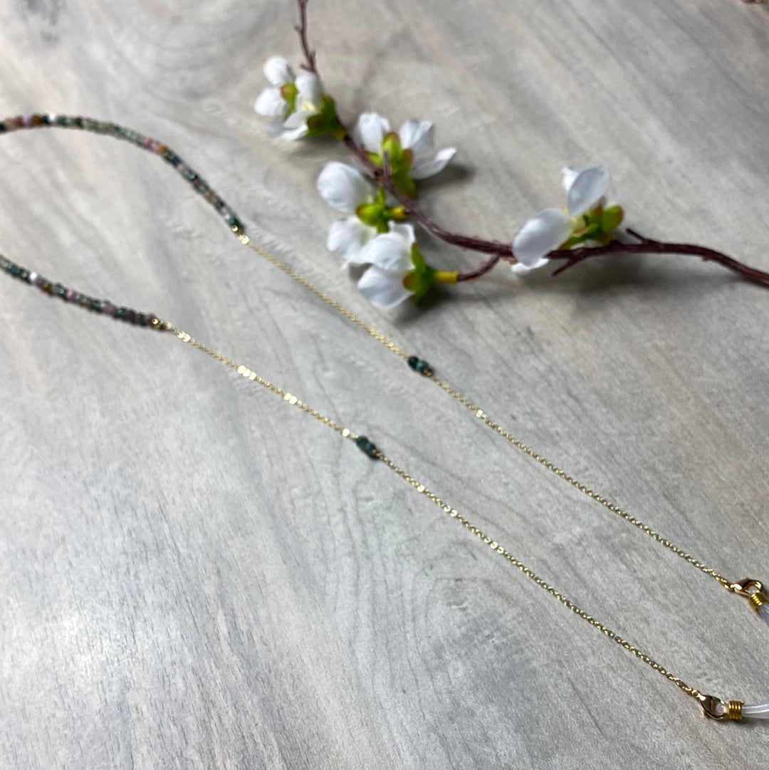 Glasses Chain - ocean jasper