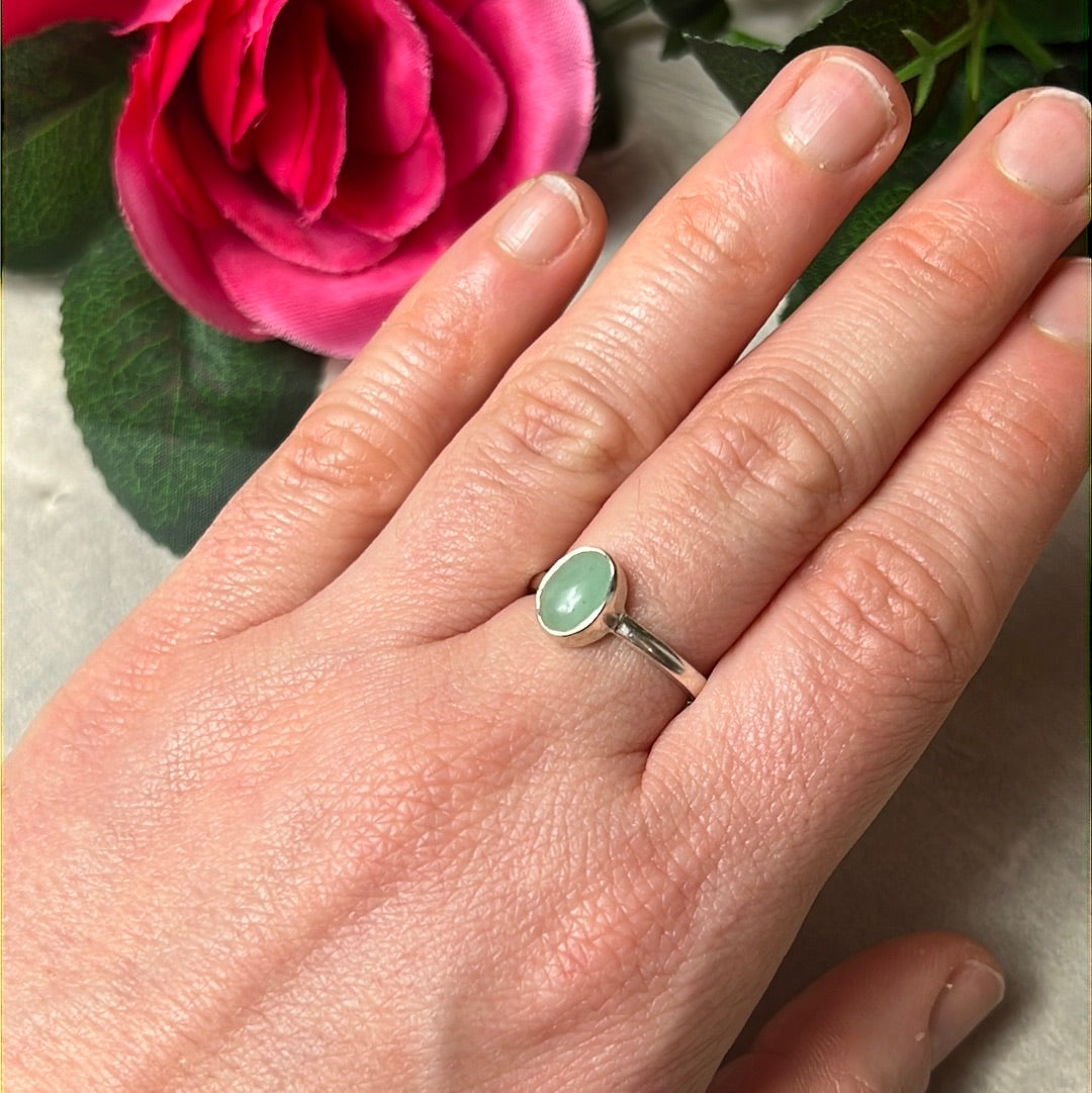 Colombian Emerald SUPER RARE 925 Sterling Silver Ring - Size N 1/2